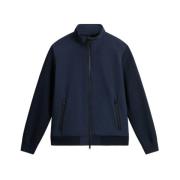 Woolrich Blå Tech Softshell Dragkedja Jacka Vattentät Blue, Herr