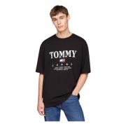 Tommy Hilfiger Svart Oversize Fit T-shirts och Polos Black, Herr