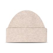 Samsøe Samsøe Merino Beanie med Stiligt Design Beige, Dam