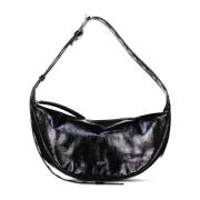 Abro Blank Hobo Väska med Justerbar Rem Black, Dam