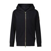 Moose Knuckles Stilren Sweatjacka med Gyllene Accenter Black, Herr