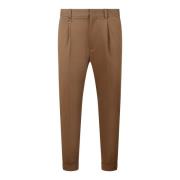 Paolo Pecora Stretch Bomull Chino Byxor Brown, Herr