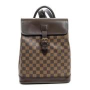 Louis Vuitton Vintage Pre-owned Belagd canvas axelremsvskor Brown, Dam