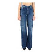 Dondup Wide Leg Amber Jeans Blue, Dam