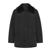 Peuterey Svart Bomull Nylon Quiltad Jacka Black, Dam