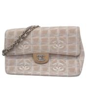 Chanel Vintage Pre-owned Canvas chanel-vskor Beige, Dam