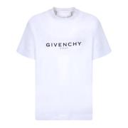 Givenchy Vit T-shirt med snygg logotyp White, Dam