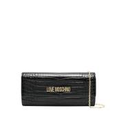 Love Moschino Svart Croco Axelväska Black, Dam