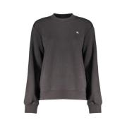 Calvin Klein Svart Bomullssweatshirt med Logotyp Black, Dam