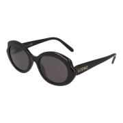 Loewe Stiliga ovala solglasögon Black, Unisex