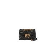 Pinko Mini Love Puff Clutch med Butterfly Black, Dam