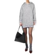 Elisabetta Franchi Paljettbroderad Mini Klänning Silver Gray, Dam