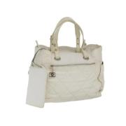 Chanel Vintage Pre-owned Belagd canvas chanel-vskor White, Dam