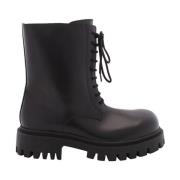 Balenciaga Snörade Ankelboots Black, Herr