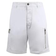 Dsquared2 Denim Bermuda Shorts White, Herr