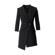 Elisabetta Franchi Elegant Kappa Klänning Black, Dam