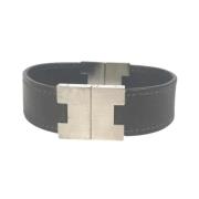 Hermès Vintage Pre-owned Laeder armband Black, Dam