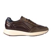 Exton Bruna Läder Sneakers Låg Plattform Brown, Herr