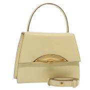 Celine Vintage Pre-owned Laeder handvskor Beige, Dam