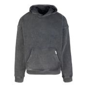 Represent Svart Oversized Hoodie med Applikation Black, Herr