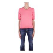 Liu Jo Fuchsia Sweater 1 Logo Side Pink, Dam