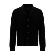 Tom Ford Svarta Sweaters - McQueen Cardigan Merino och Lana Black, Her...