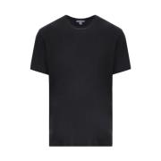 James Perse Mörkgrå Bomull Jersey T-shirt med Monogram Etikett Gray, H...