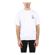 N21 Bomull T-shirt med Brodyr White, Herr