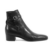 Saint Laurent Klassiska läderboots Black, Herr