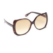 Gucci Vintage Pre-owned Plast solglasgon Brown, Dam