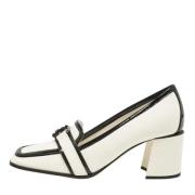 Jimmy Choo Pre-owned Pre-owned Canvas klackskor White, Dam