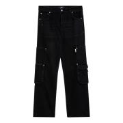 Represent Regular Fit Denim Jeans Black, Herr