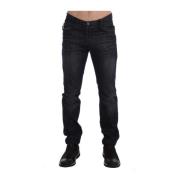 Costume National Svarta Stretch Denim Jeans Black, Herr