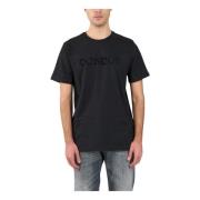 Dondup Jersey T-shirt med flocked logo Black, Herr