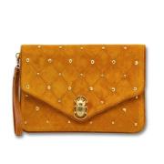 Claris Virot Ambra Mocka Clutch med Juvelspänne Brown, Dam