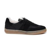 D.a.t.e. Svarta Kalvskinn Sportiga Sneakers Black, Herr