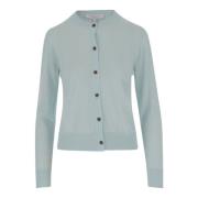 Maison Kitsuné Fox Patch Ull Cardigan Ljusgrön Green, Dam