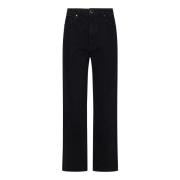 Khaite Svarta Höga Midje Korta Jeans Black, Dam