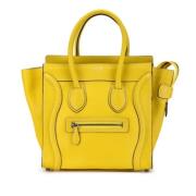 Celine Vintage Pre-owned Laeder handvskor Yellow, Dam