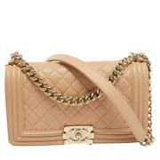 Chanel Vintage Pre-owned Laeder chanel-vskor Beige, Dam