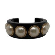 Chanel Vintage Pre-owned Tyg armband Black, Dam