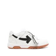 Off White Vita lädersneakers med signaturpilar White, Herr