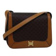 Celine Vintage Pre-owned Canvas axelremsvskor Brown, Dam