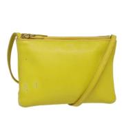 Celine Vintage Pre-owned Laeder axelremsvskor Yellow, Dam