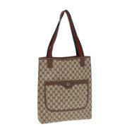 Gucci Vintage Pre-owned Canvas totevskor Beige, Dam