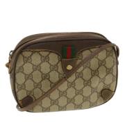 Gucci Vintage Pre-owned Canvas axelremsvskor Beige, Dam