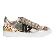 Emanuelle Vee Läder Sneakers med Maxi Strass Multicolor, Dam