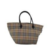 Burberry Vintage Pre-owned Nylon totevskor Beige, Dam