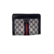 Gucci Vintage Pre-owned Canvas kuvertvskor Blue, Dam