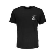 Bikkembergs Svart Bomull T-shirt med Tryck Logo Black, Herr